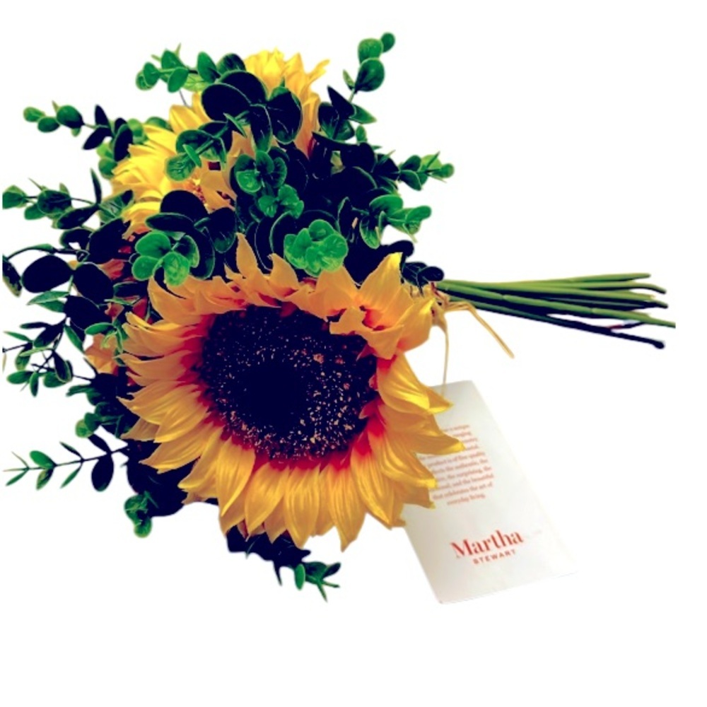 MARTHA STEWART faux floral sunflower bouqet